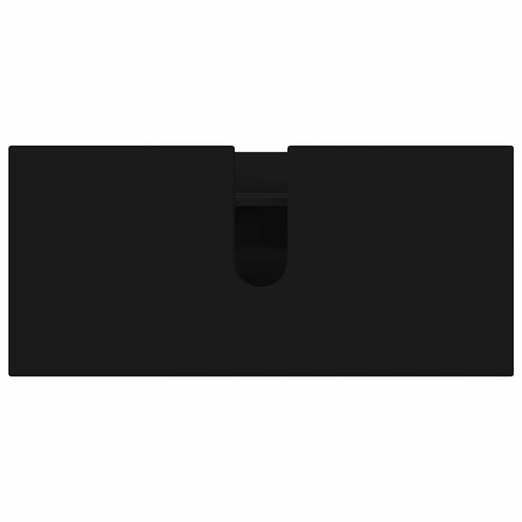 Bathroom Furniture Set with Shelf 3 pcs Black 76.5 x 35 x 64 cm